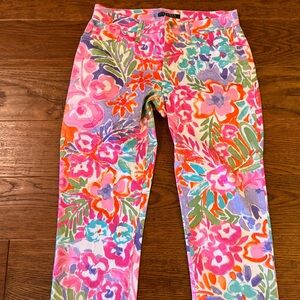 Ralph Lauren Pink and‎ Orange Floral Pants